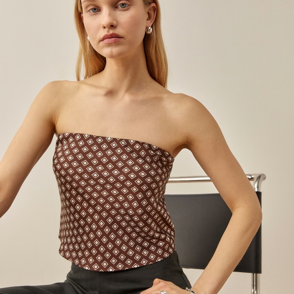 Spritz Silk Top Reformation NWT